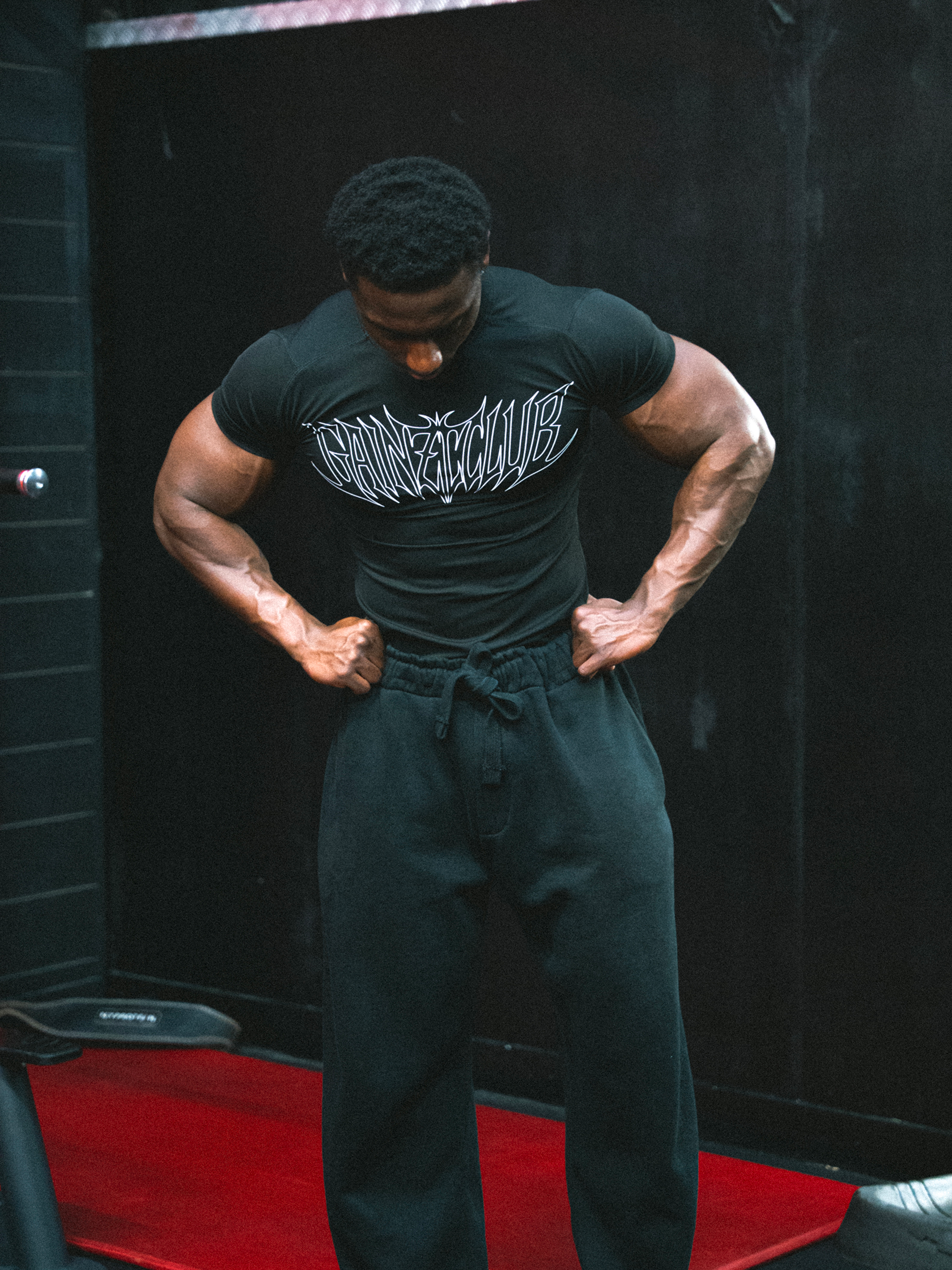 AURA COMPRESS TEE - BLACK/WHITE