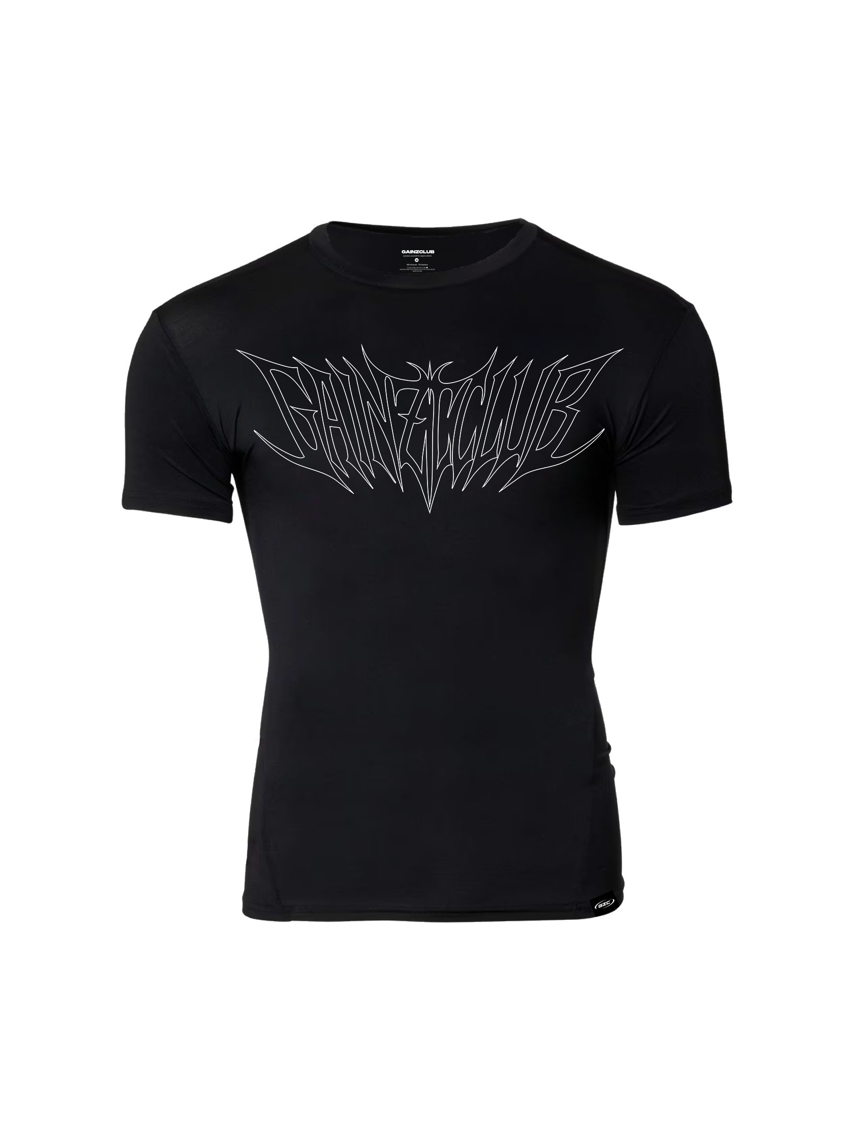 AURA COMPRESS TEE - BLACK/WHITE
