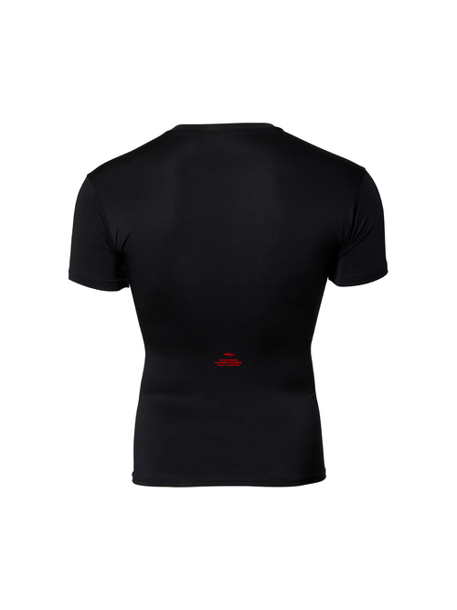 AURA COMPRESS TEE - BLACK/RED