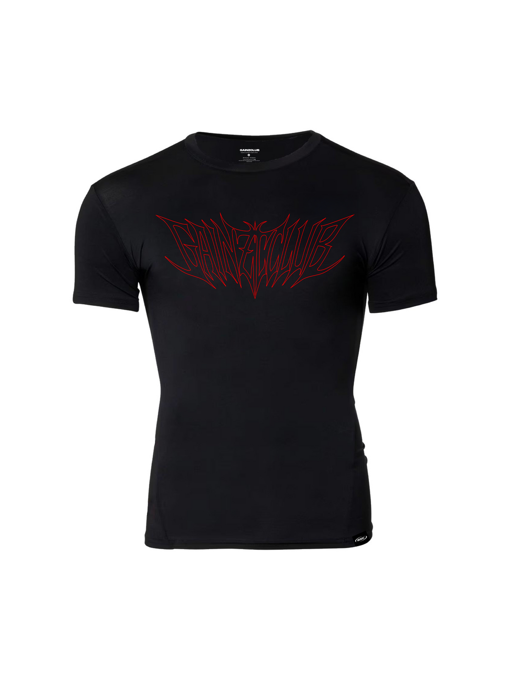 AURA COMPRESS TEE - BLACK/RED